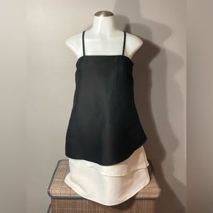 Halston Heritage Black and White Dress